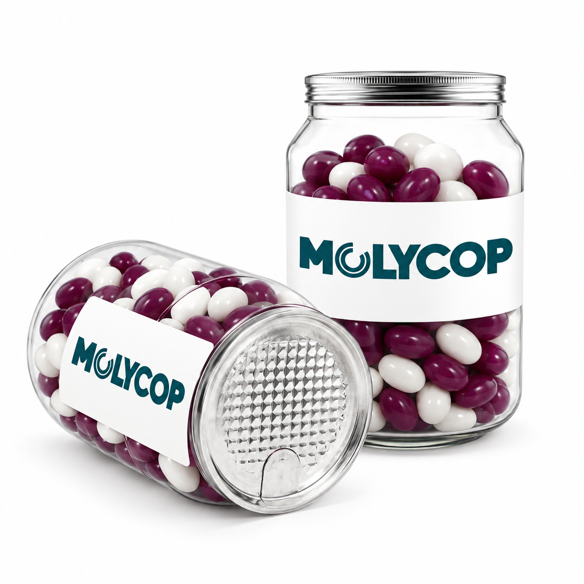 Corporate Colour Jelly Beans in Clear Can 210g LL3173